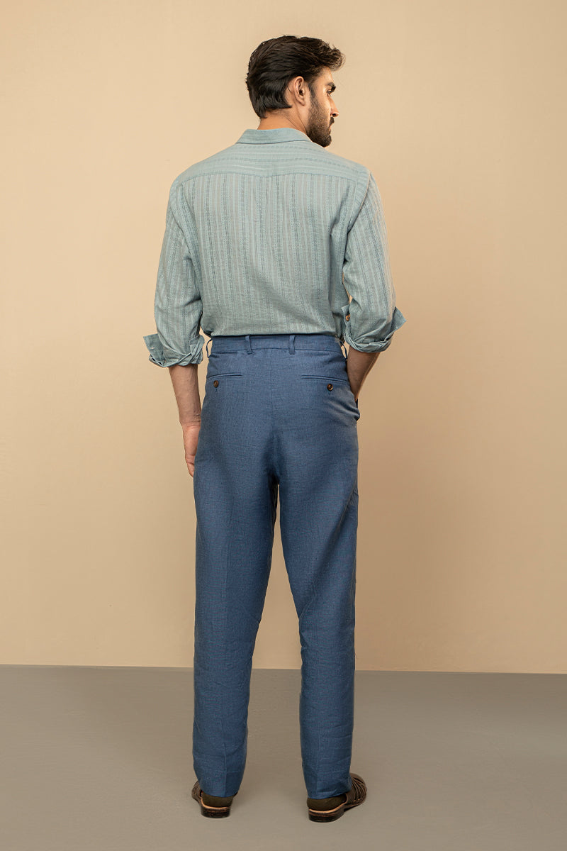 STONE BLUE LINEN SHIRT