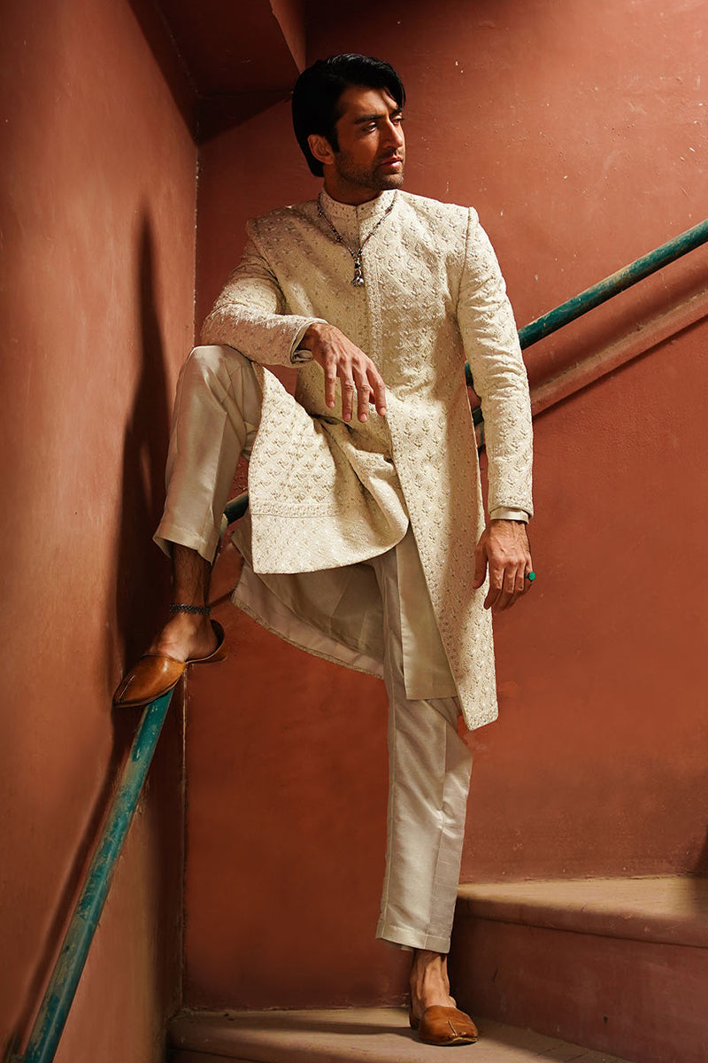 PORCELAIN WHITE SHERWANI