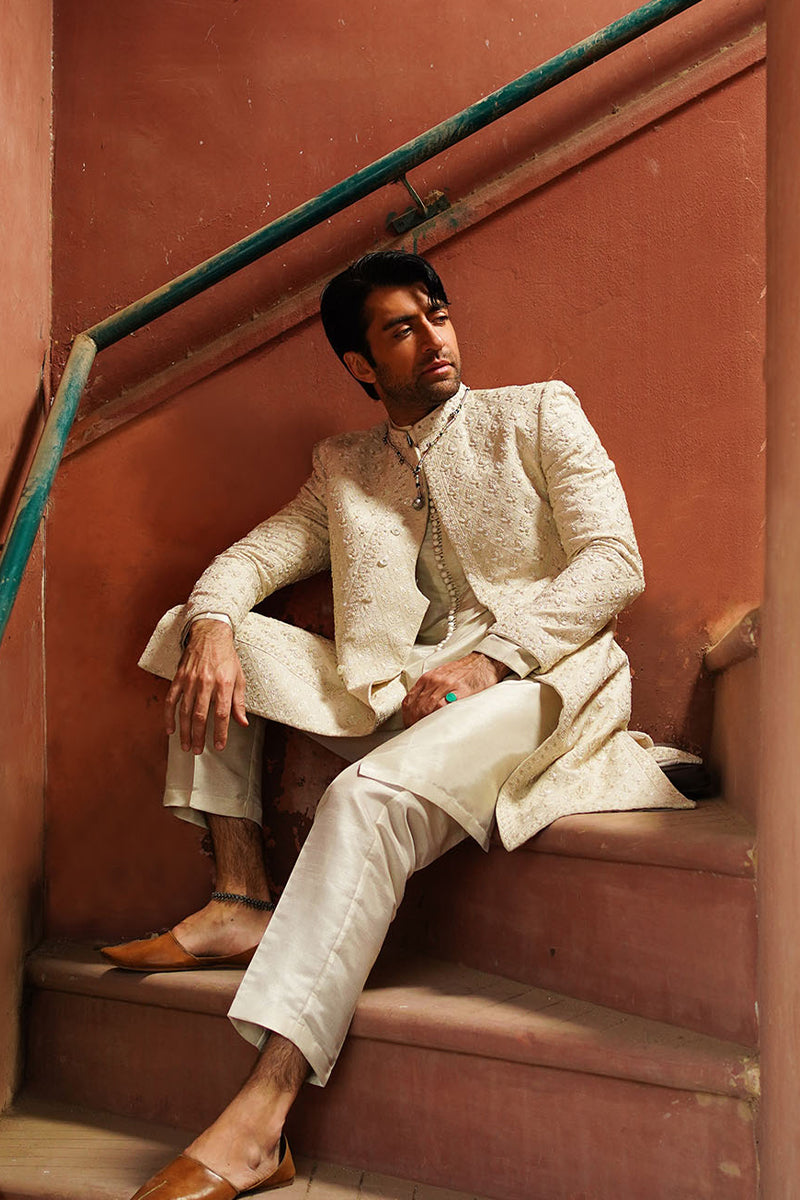 PORCELAIN WHITE SHERWANI