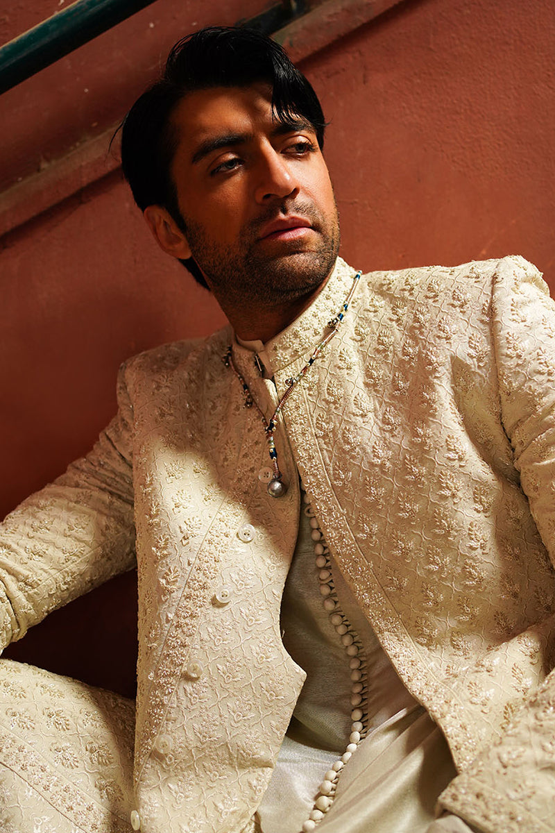 PORCELAIN WHITE SHERWANI