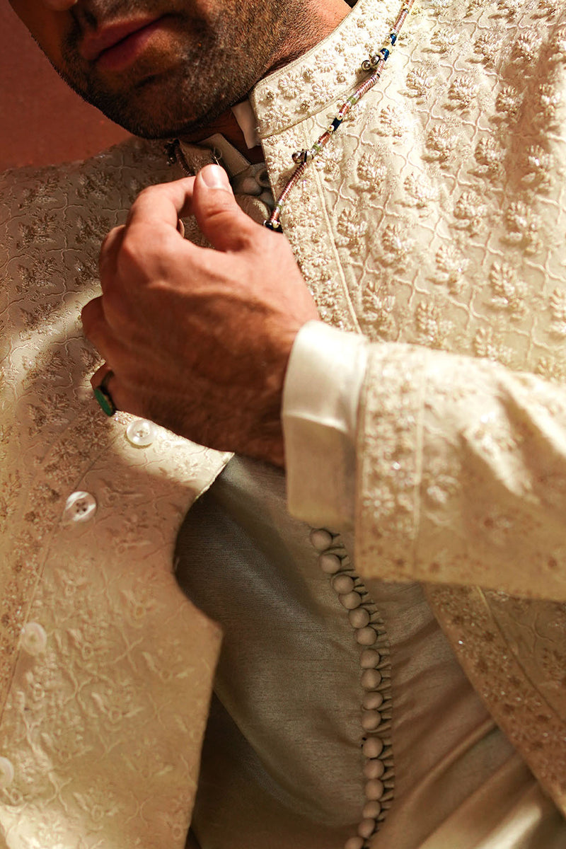 PORCELAIN WHITE SHERWANI