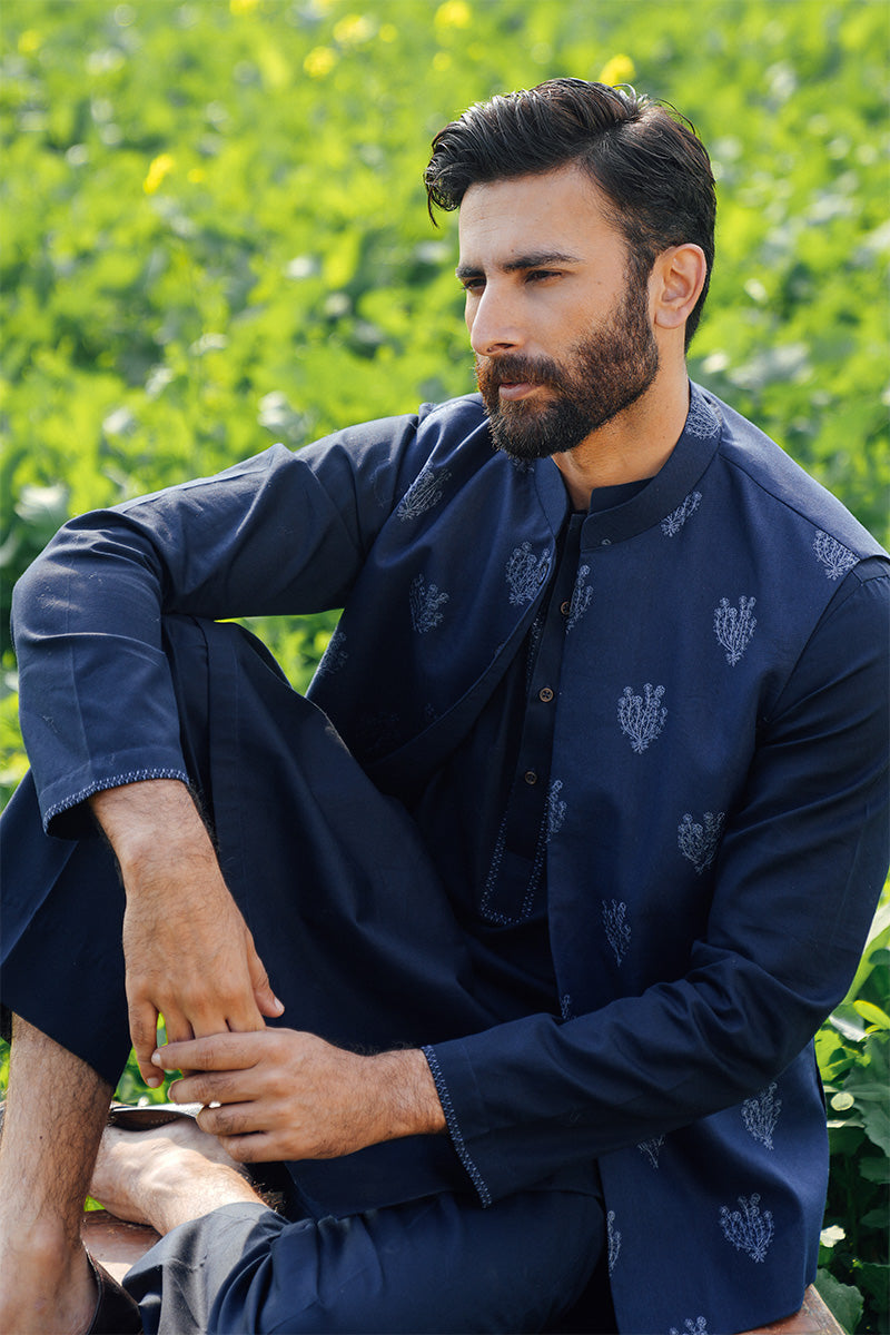 Navy Blue Kurta Pajama