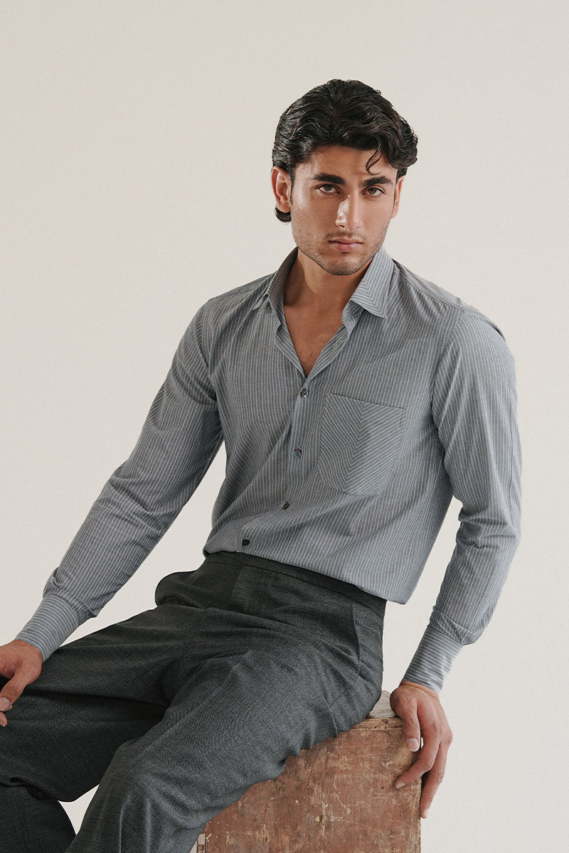 Striped Grey Shirt