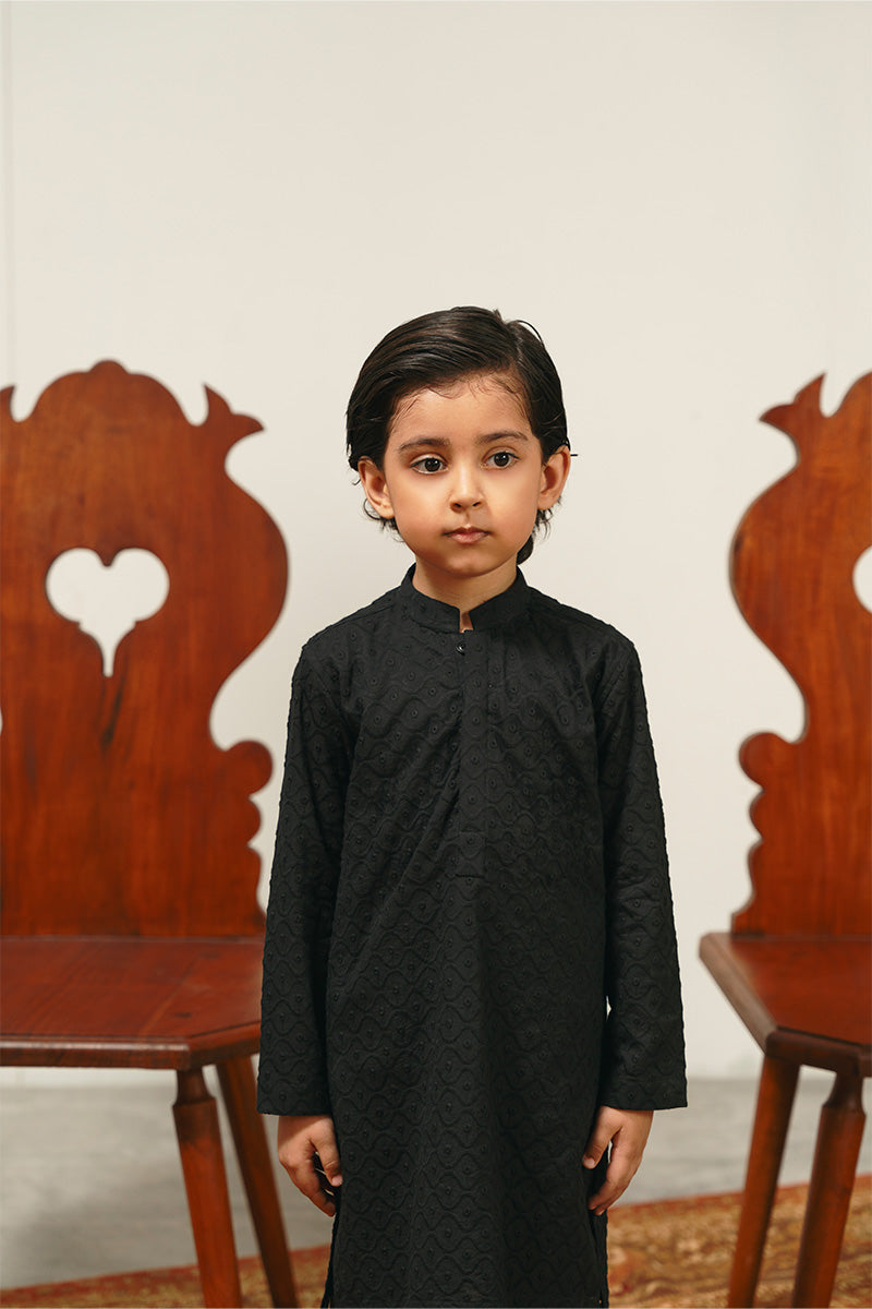 Black Chikankari Kurta Set