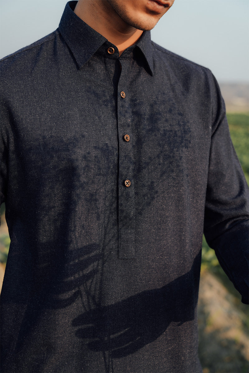 Dark Grey Shalwar Kameez