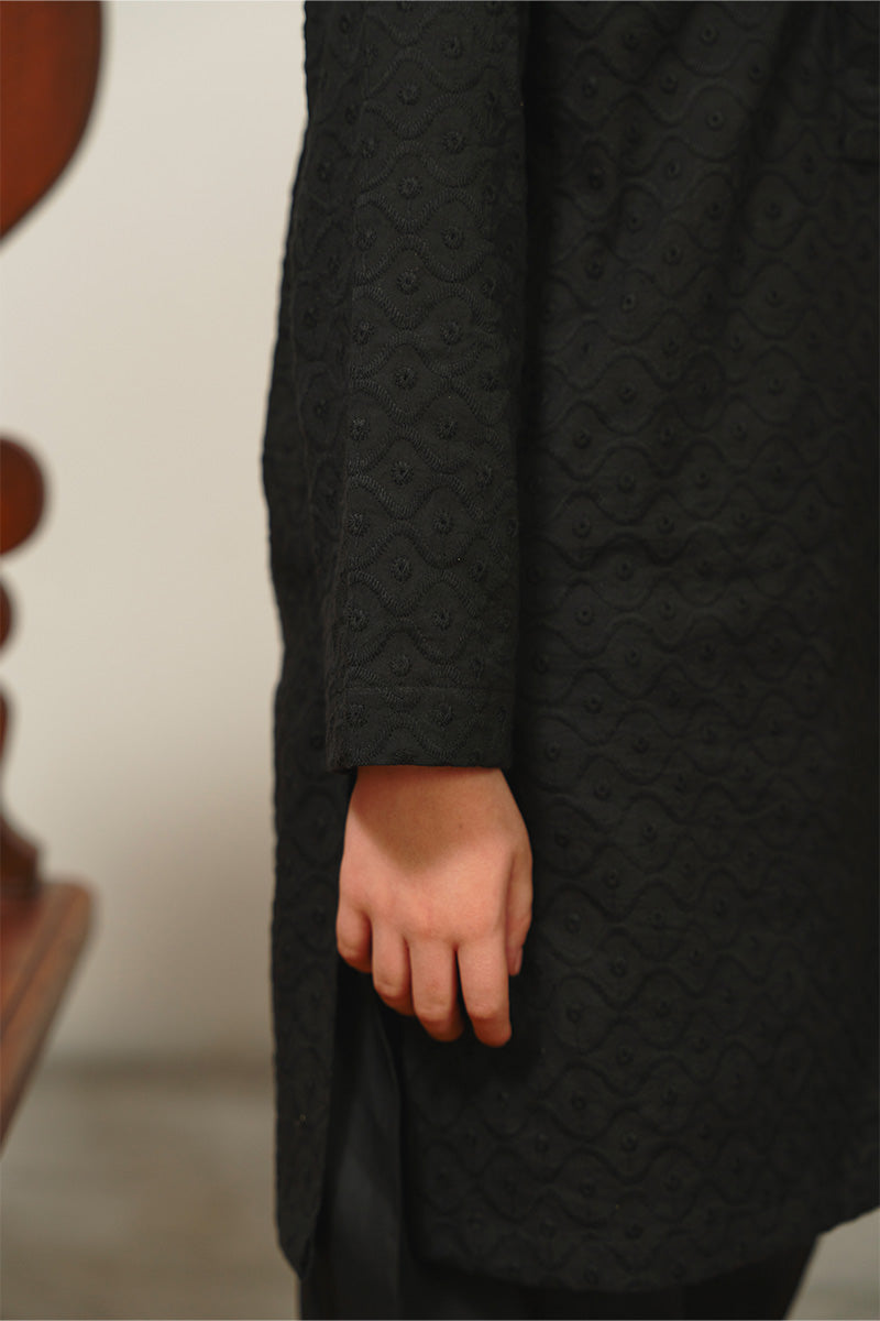 Black Chikankari Kurta Set