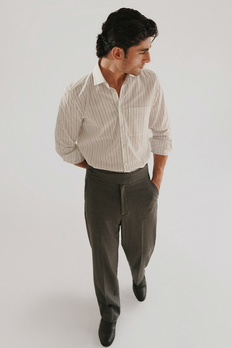 White Striped Shirt