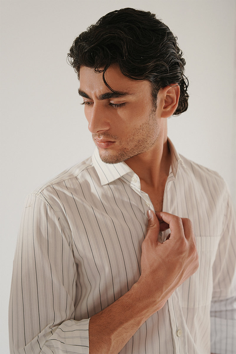 White Striped Shirt