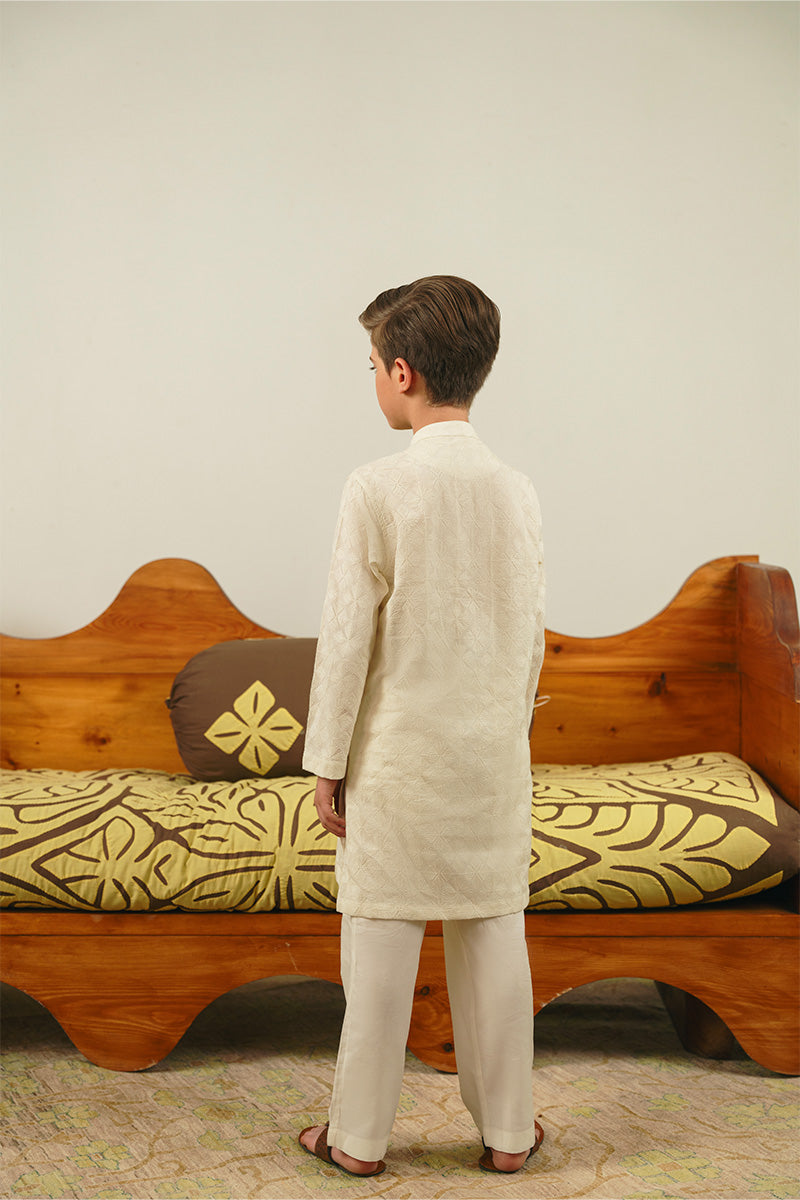 Ivory White Chikankari Kurta Set