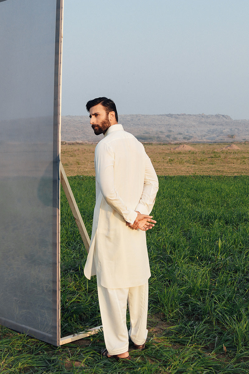 Cream Shalwar Kameez
