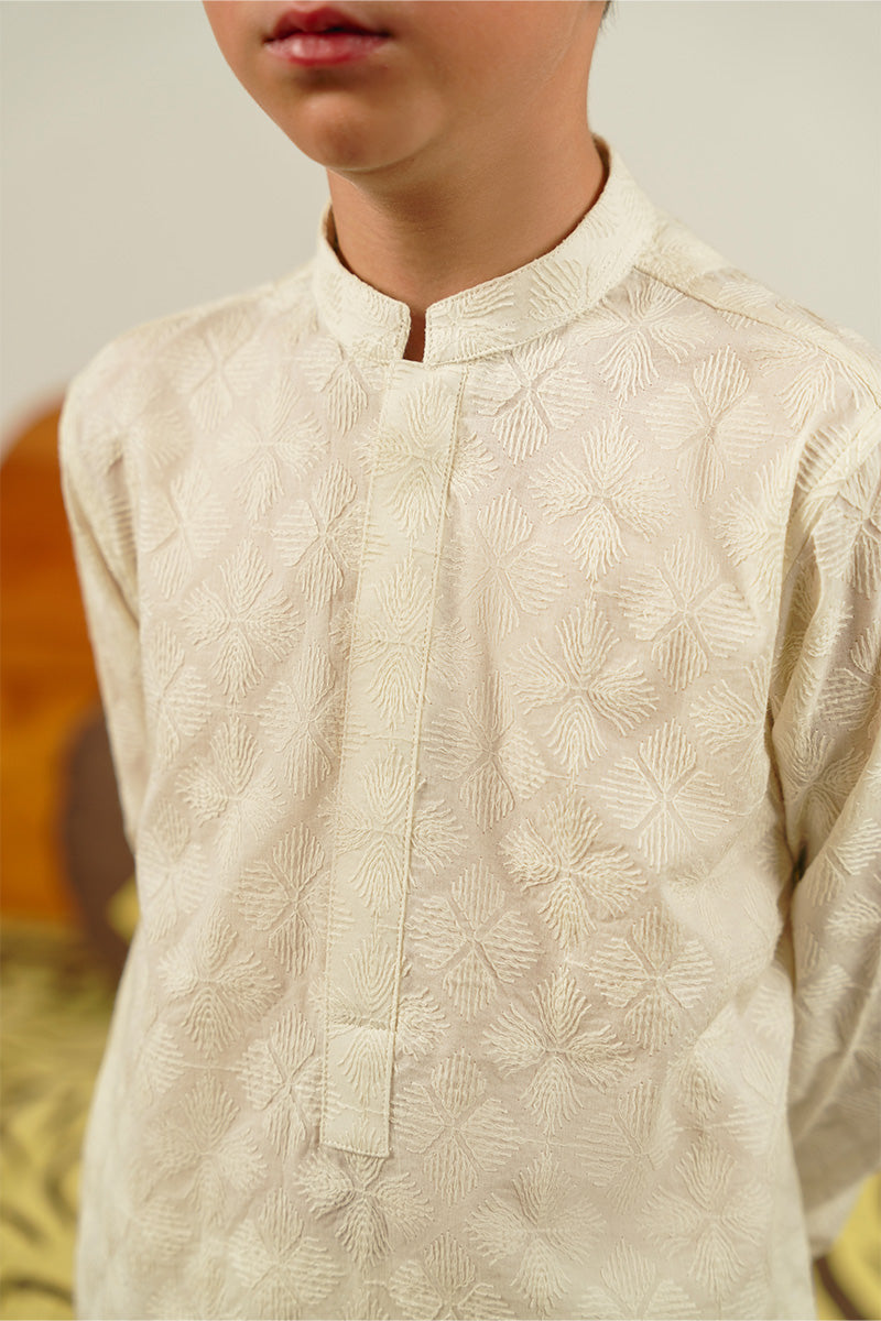 Ivory White Chikankari Kurta Set