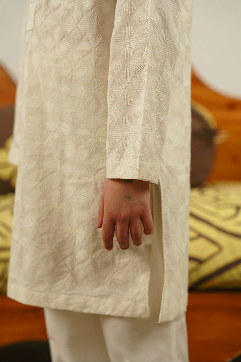 Ivory White Chikankari Kurta Set