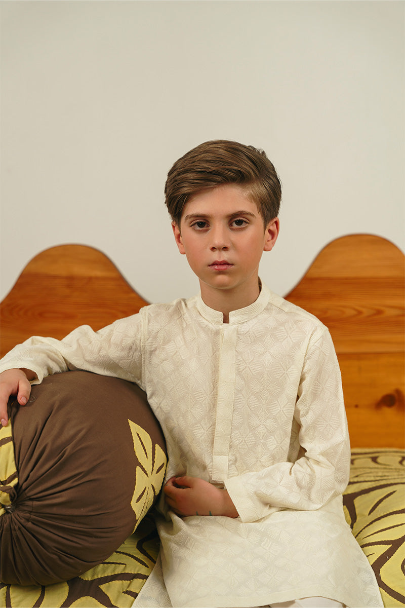 Ivory White Chikankari Kurta Set