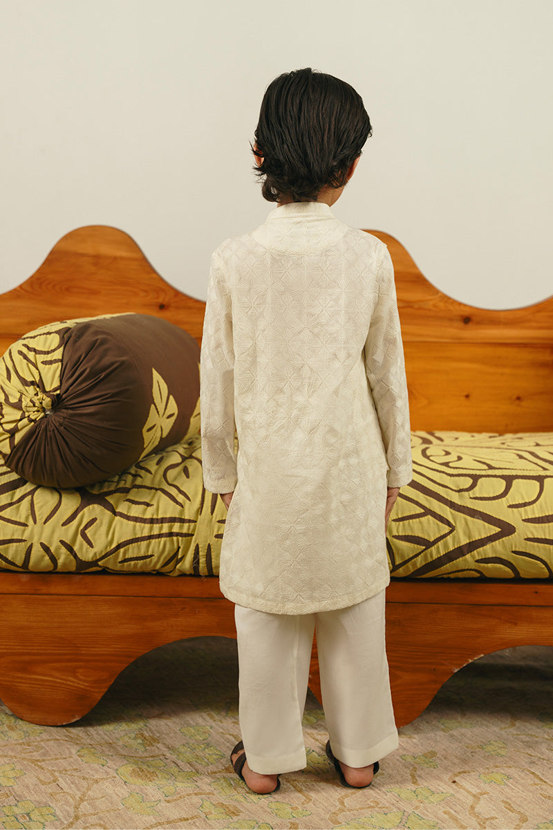 Ivory White Chikankari Kurta Set