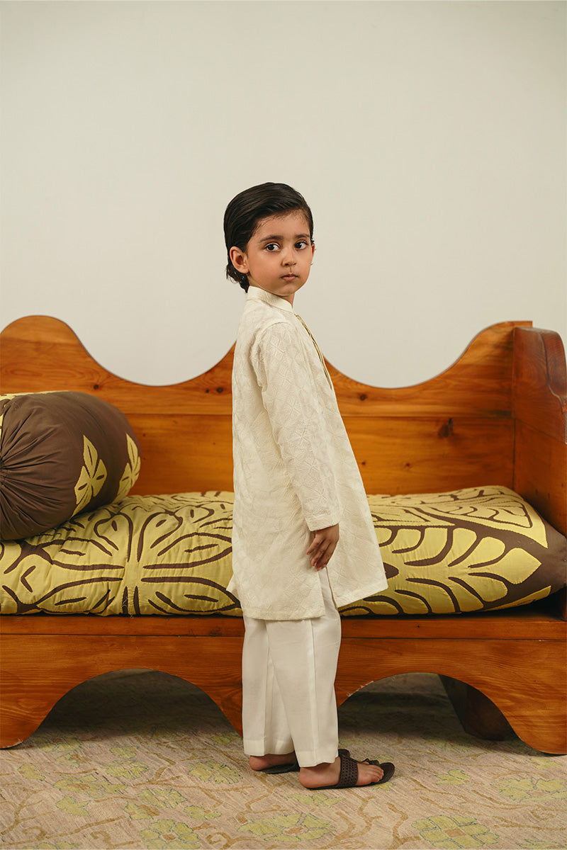 Ivory White Chikankari Kurta Set