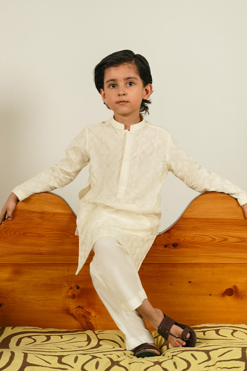 Ivory White Chikankari Kurta Set