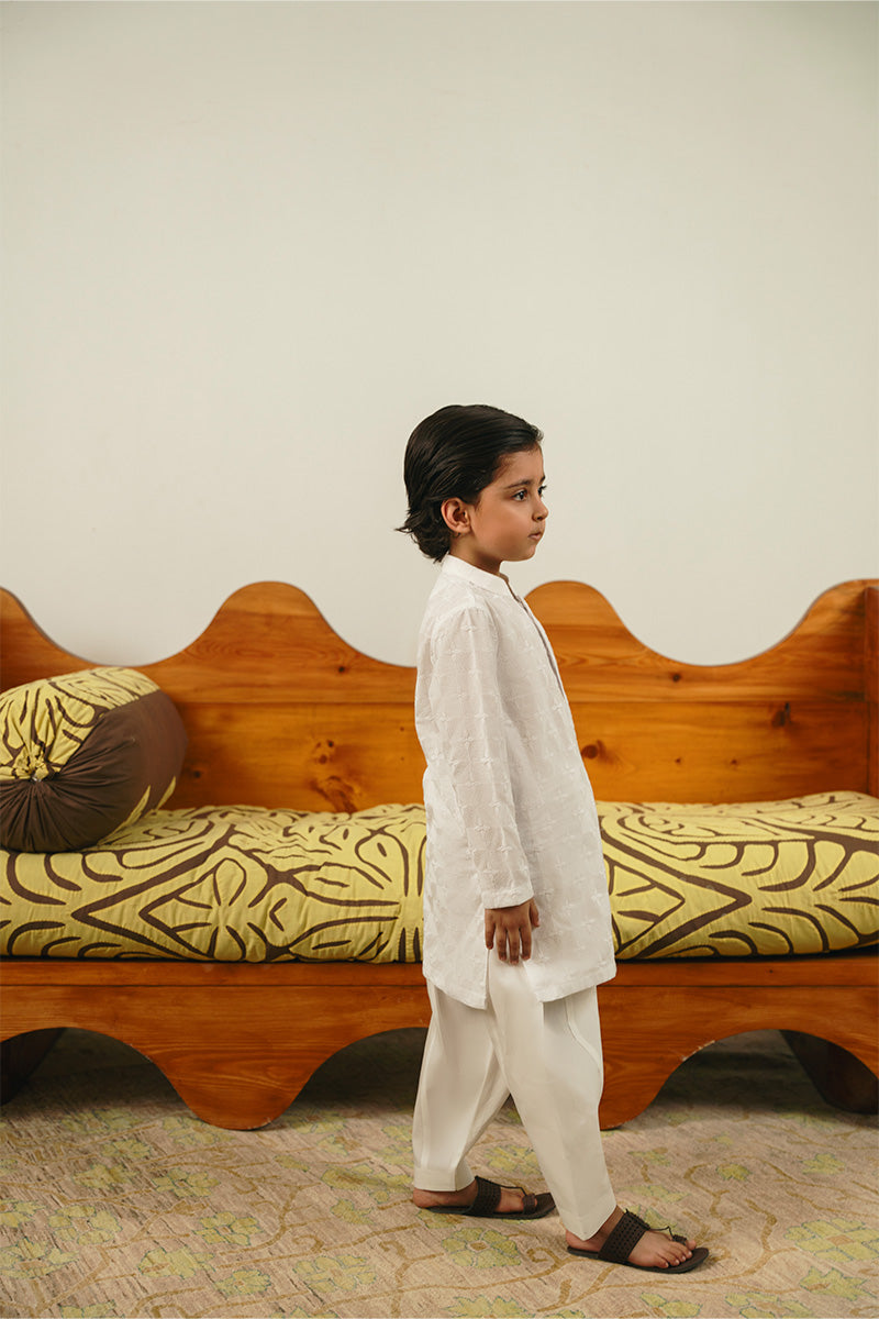 White Chikankari Kurta Set