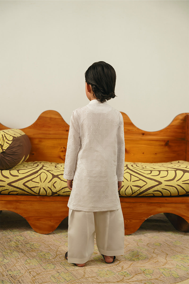 White Chikankari Kurta Set