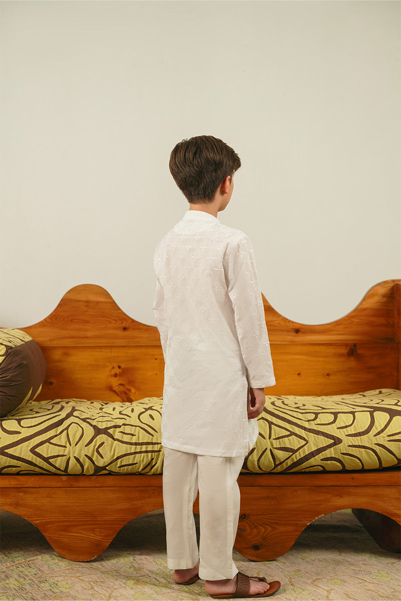 White Chikankari Kurta Set