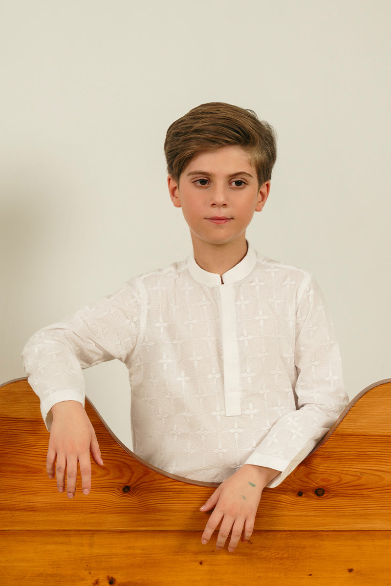 White Chikankari Kurta Set