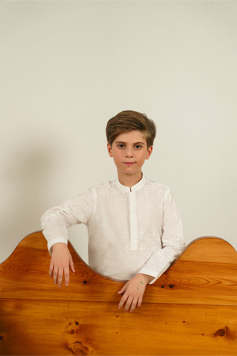 White Chikankari Kurta Set