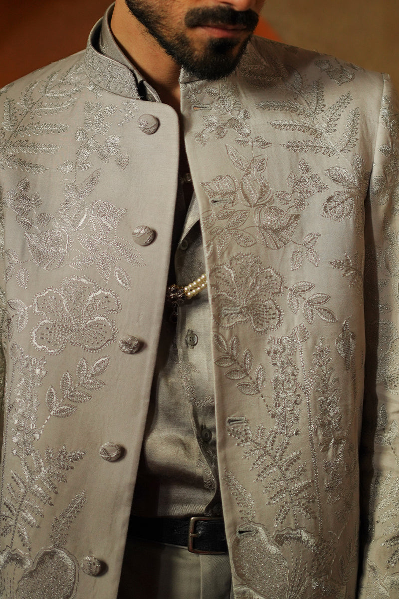Designer Grey Prince Coat For Men Online