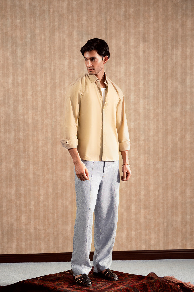 Beige Button Down
