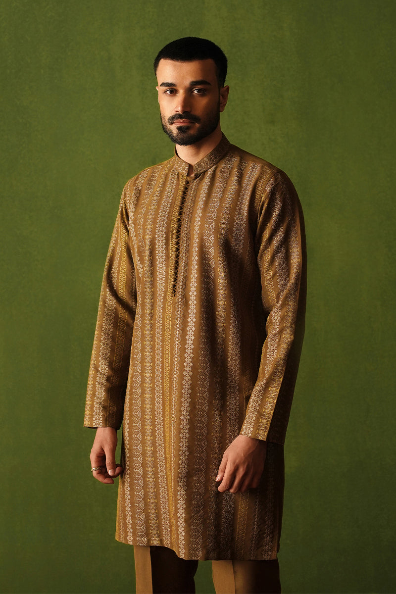 Brown Bandhgala With Kurta Set Online