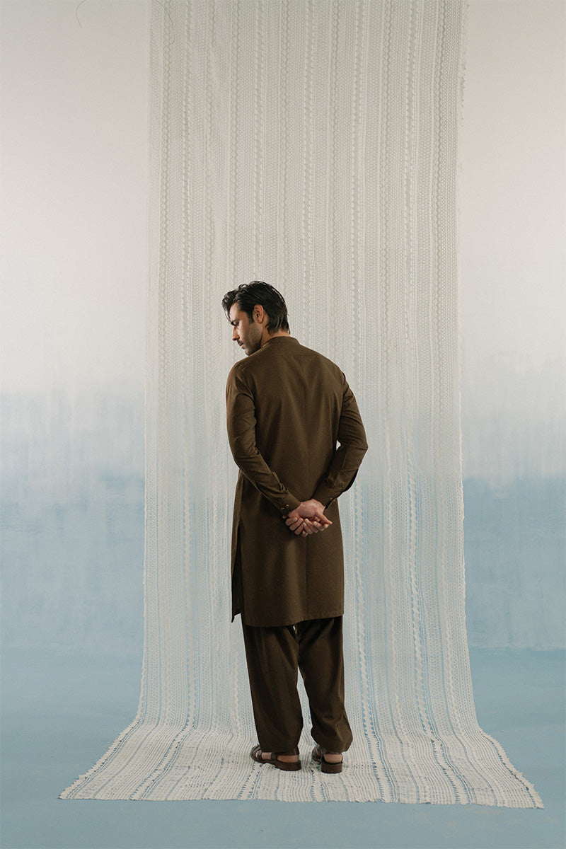 'Brown Shalwar Kameez"
