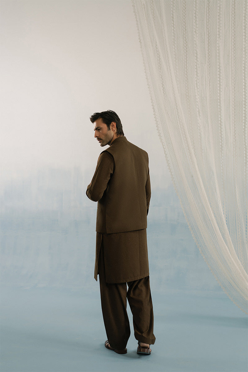 'Brown Shalwar Kameez"