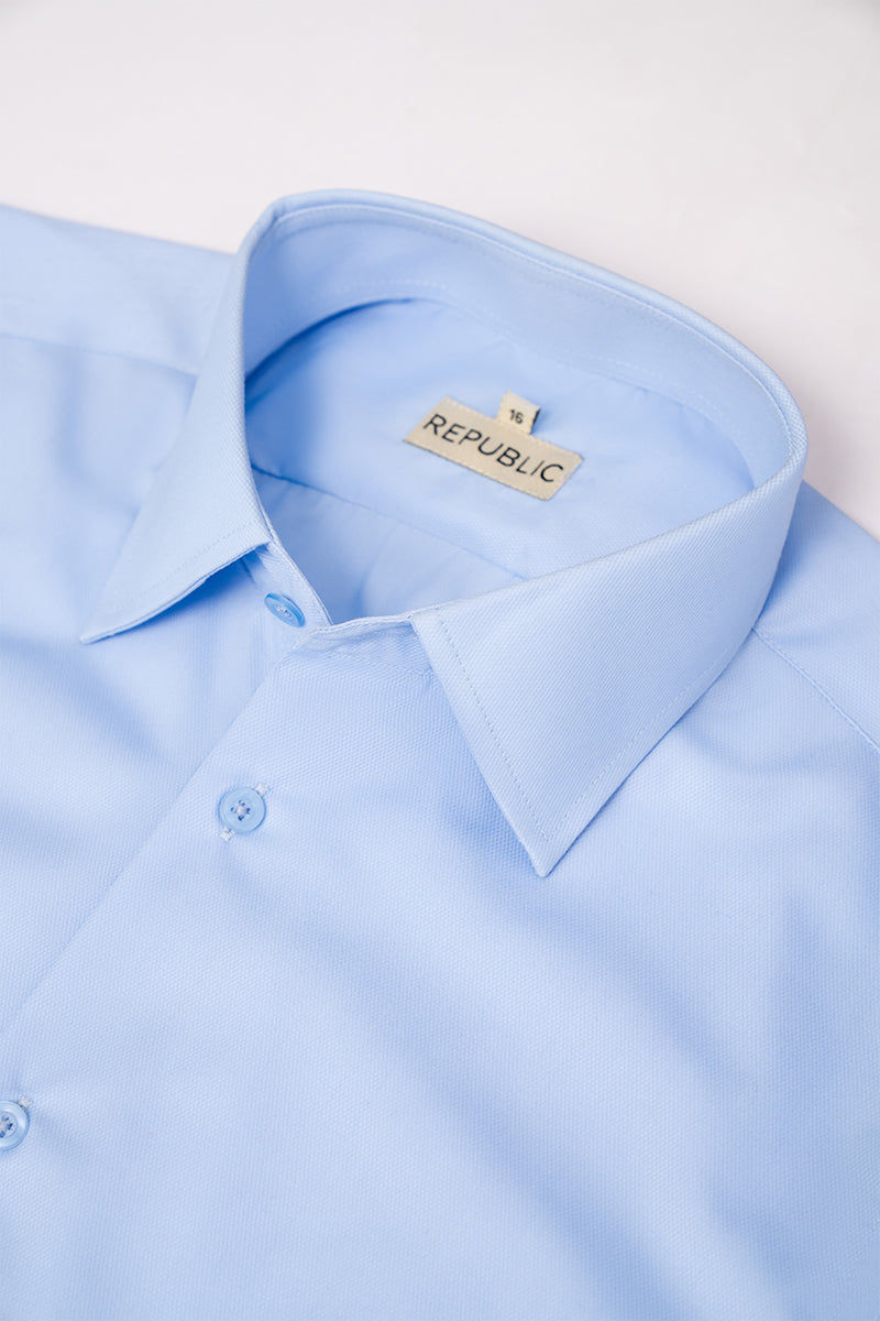 TAILORED FIT BLUE FORMAL SHIRT