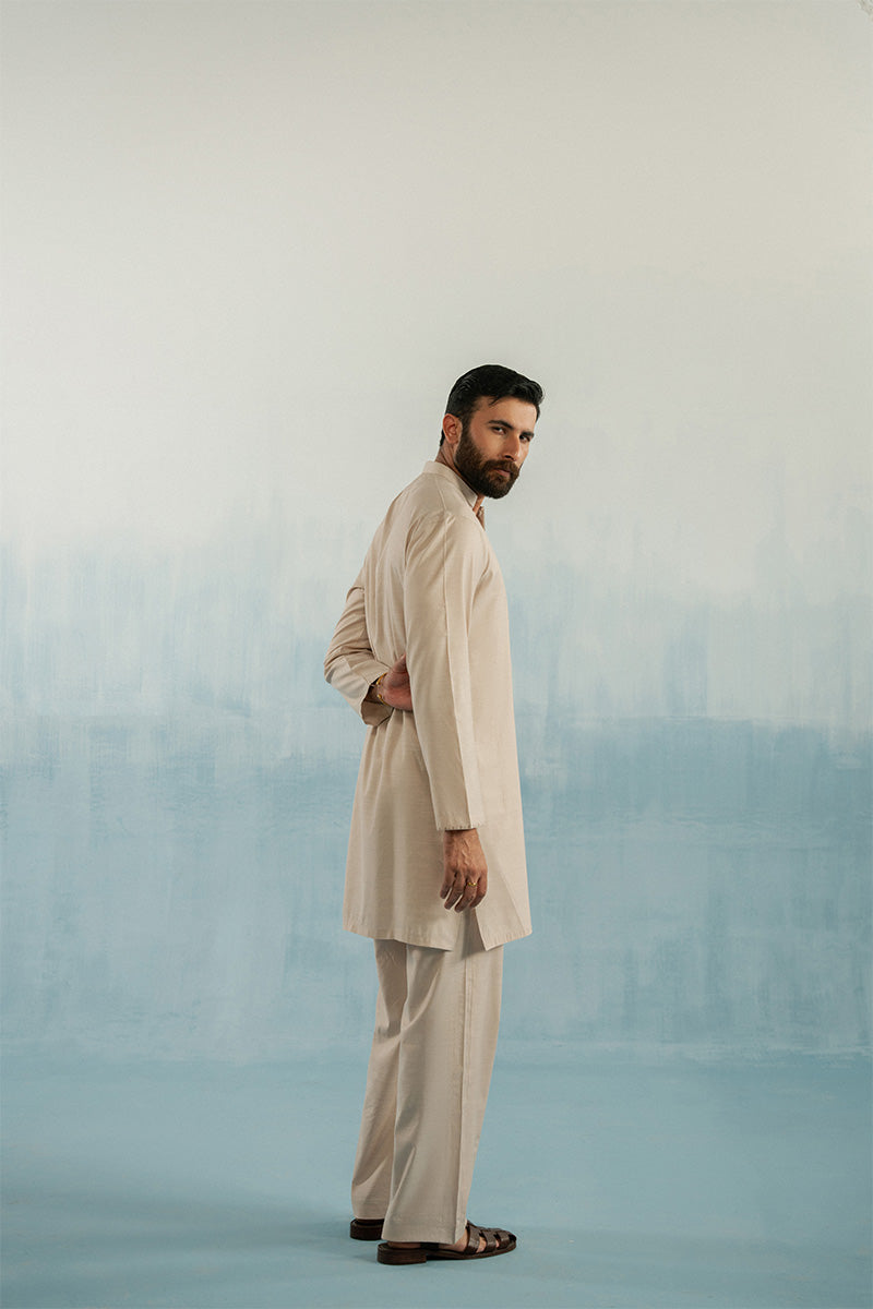 'Brown' Embroidered Kurta Pajama