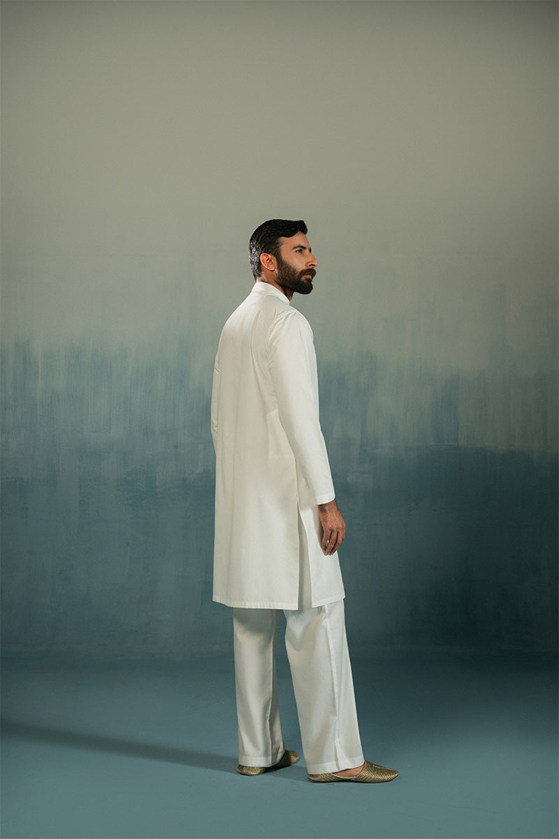 'White' Embroidered Kurta Pajama