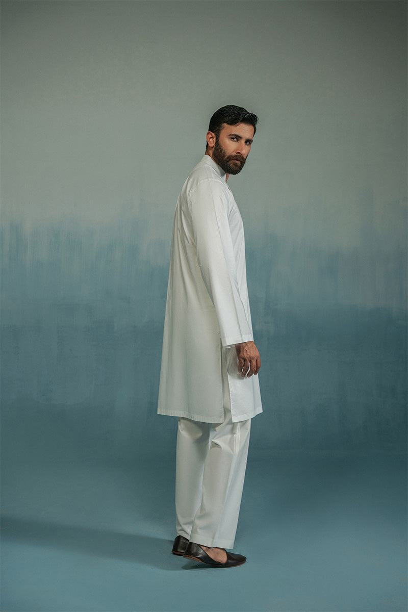 'White' Embroidered Kurta Pajama