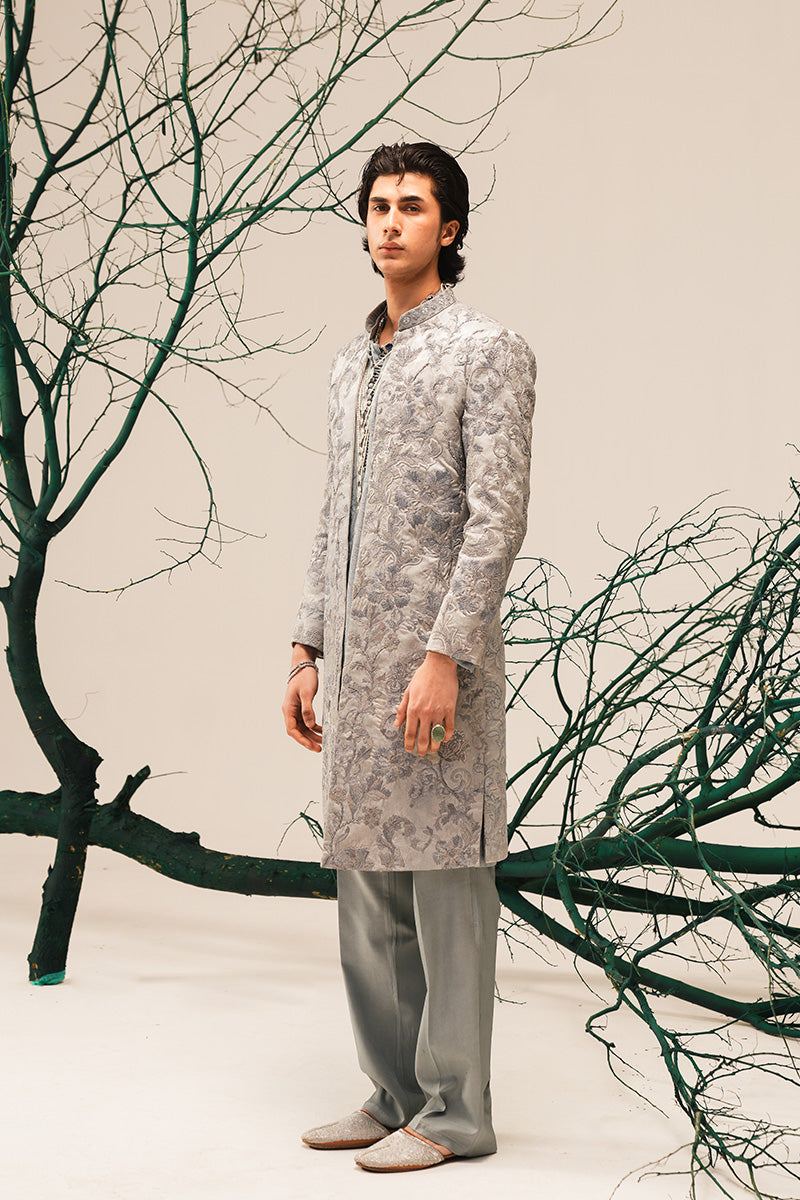 'RAO' HAND EMBROIDERED OPEN-SHERWANI