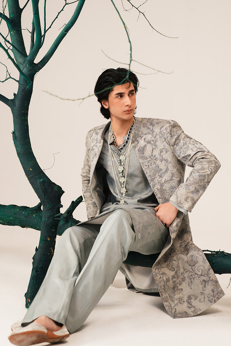 'RAO' HAND EMBROIDERED OPEN-SHERWANI
