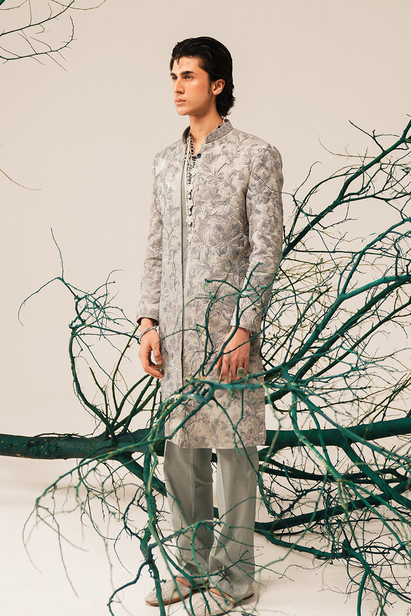 'RAO' HAND EMBROIDERED OPEN-SHERWANI