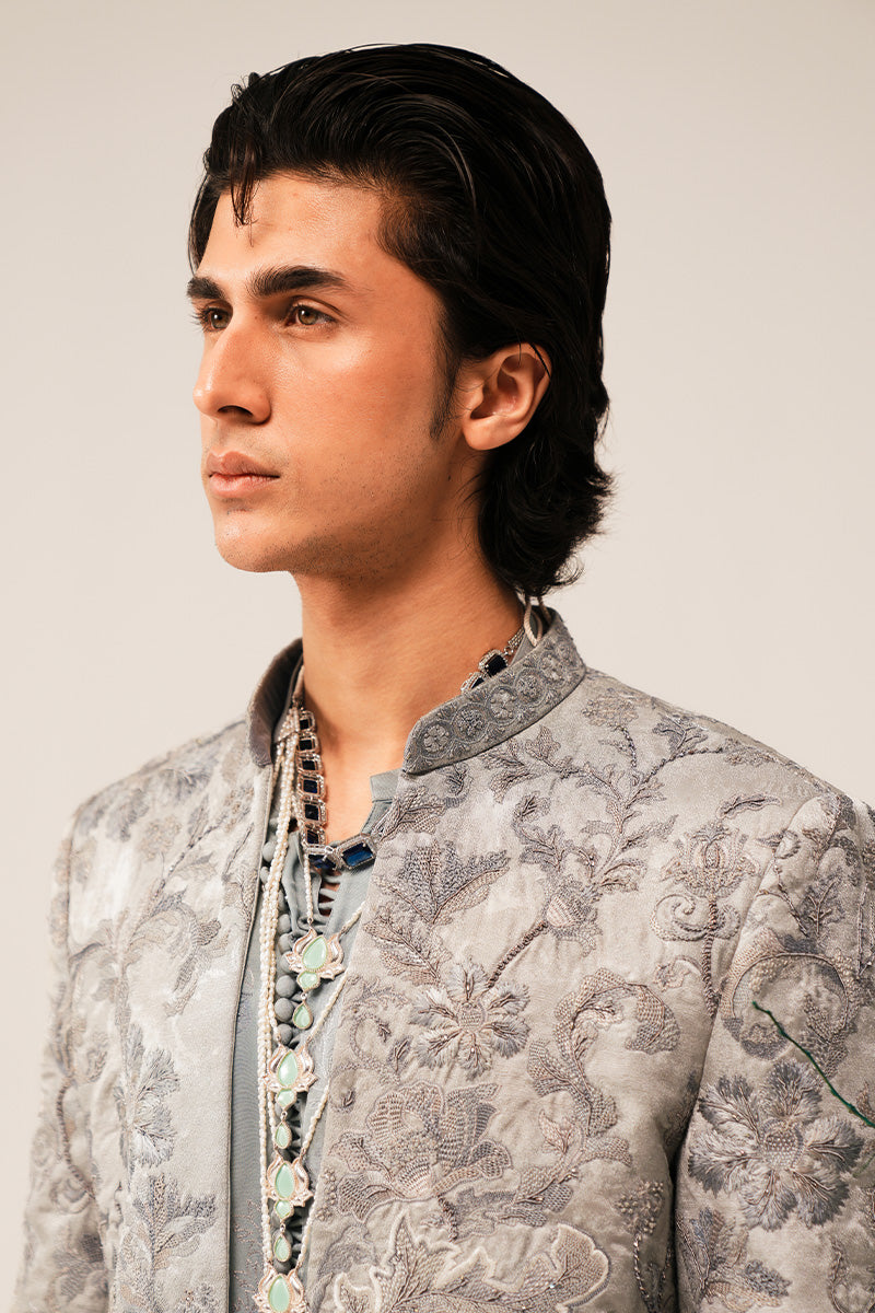 'RAO' HAND EMBROIDERED OPEN-SHERWANI