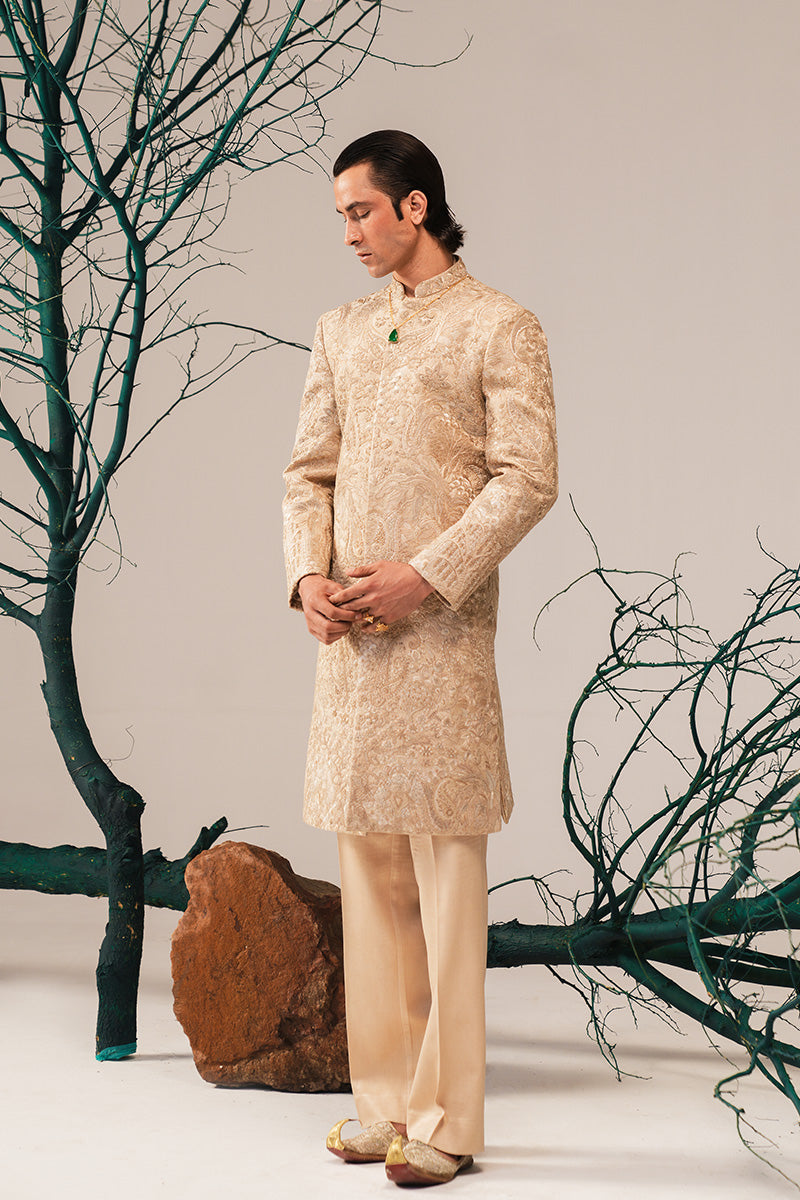 'ALEEM' HAND EMBROIDERED SHERWANI