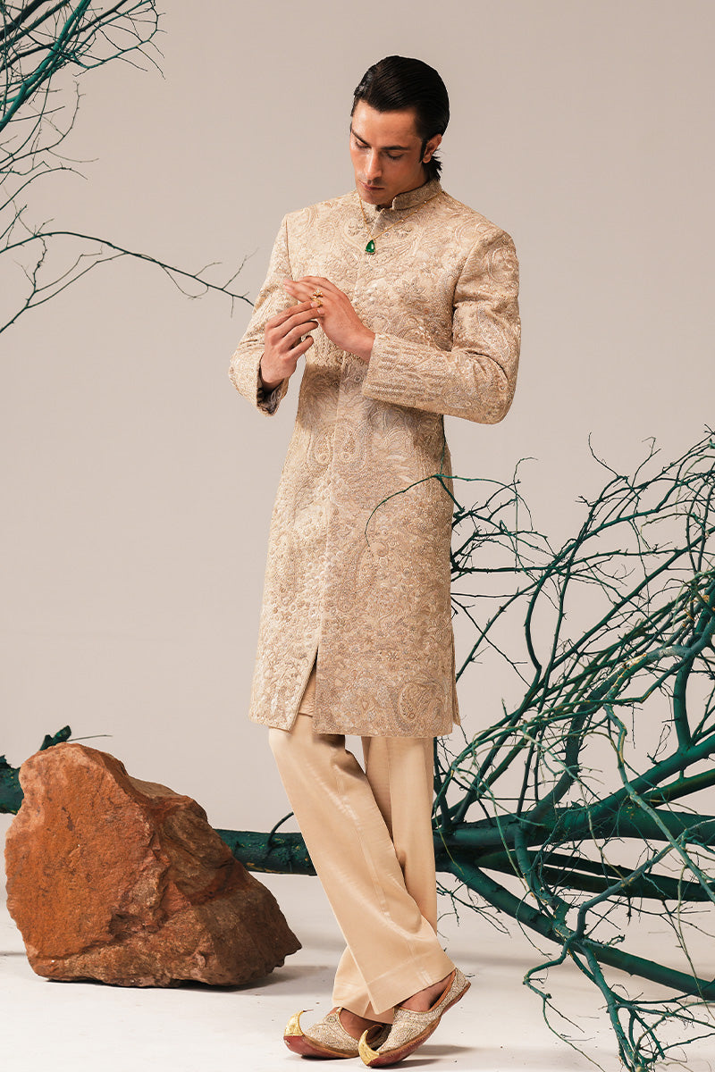 'ALEEM' HAND EMBROIDERED SHERWANI