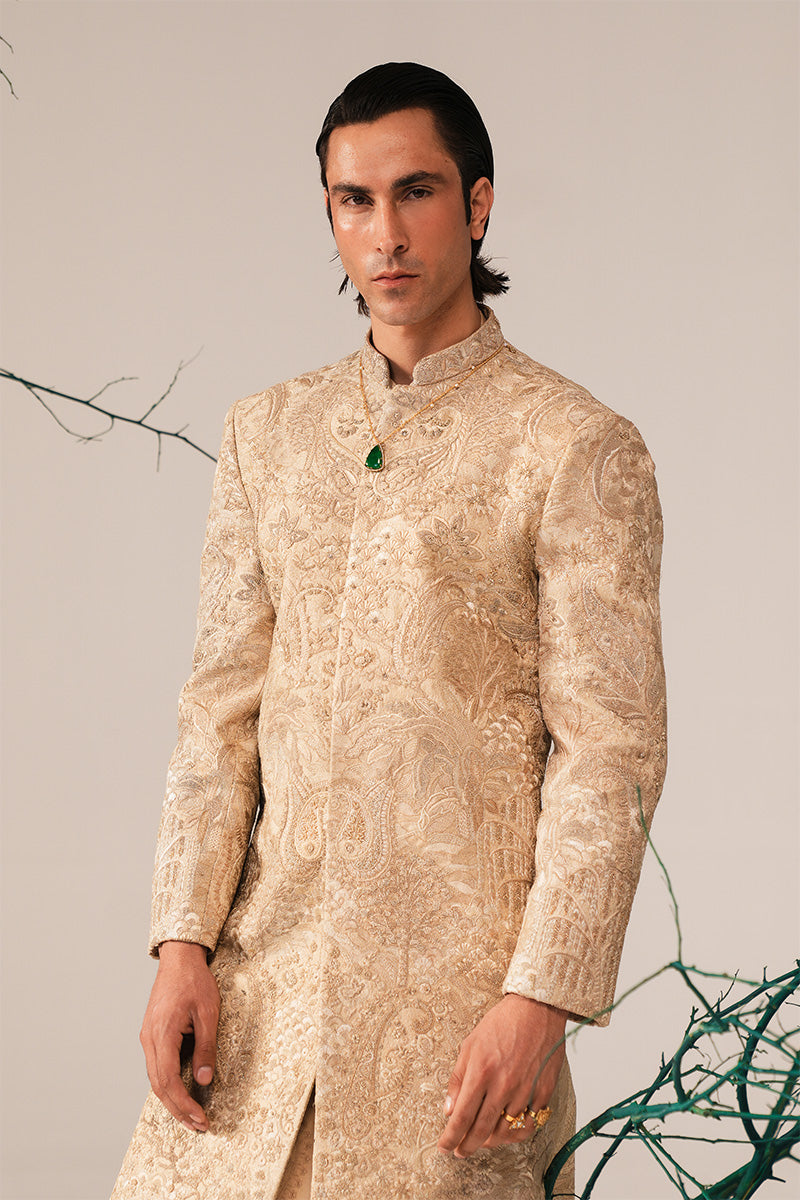 'ALEEM' HAND EMBROIDERED SHERWANI