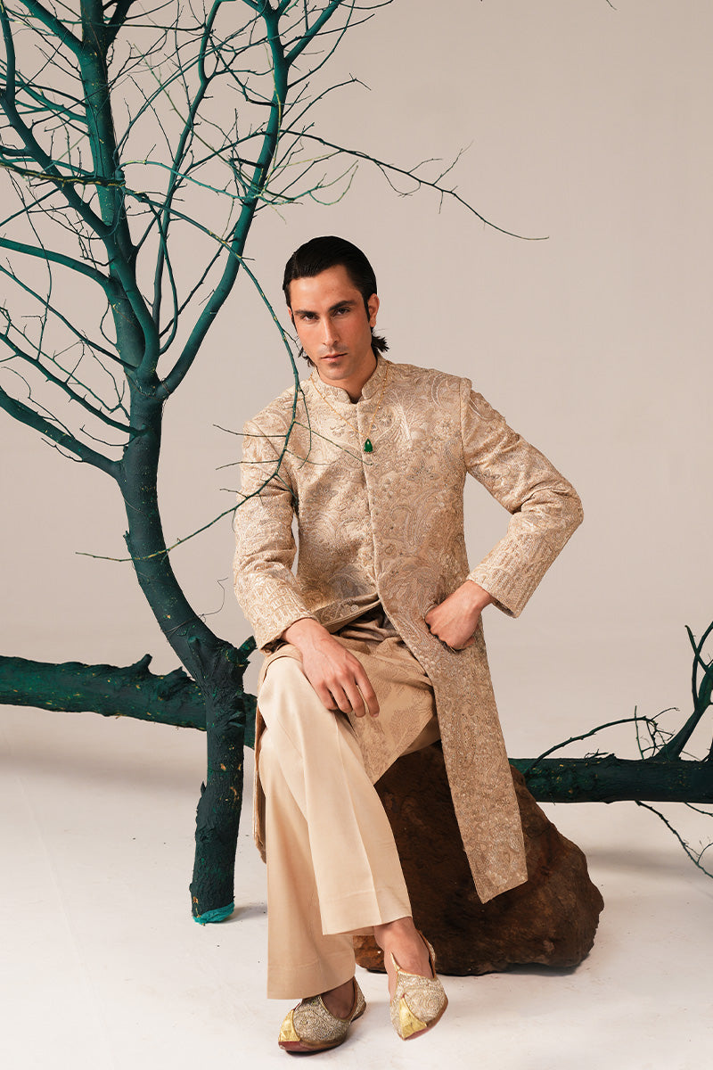 'ALEEM' HAND EMBROIDERED SHERWANI