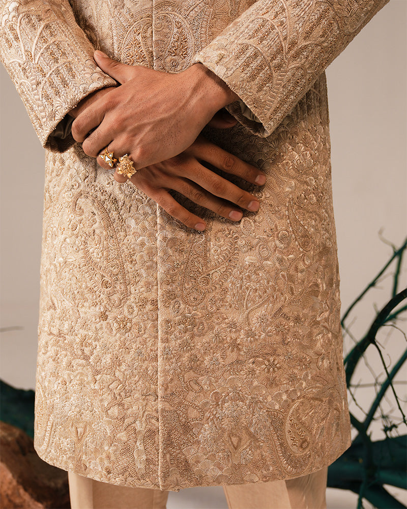 'ALEEM' HAND EMBROIDERED SHERWANI