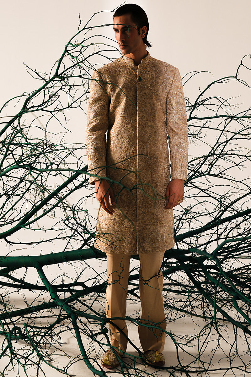 'ALEEM' HAND EMBROIDERED SHERWANI