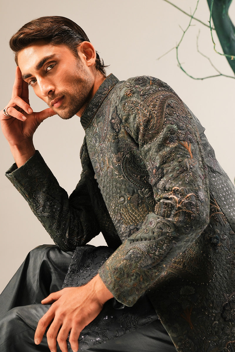 'YUNUS' HAND EMBROIDERED SHERWANI