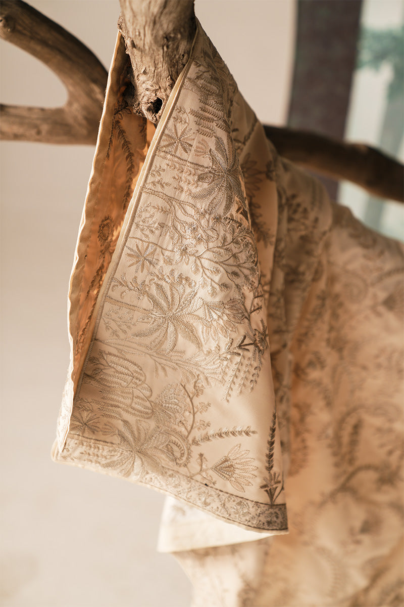 'RUSTAM' IVORY HAND EMBROIDERED SHERWANI