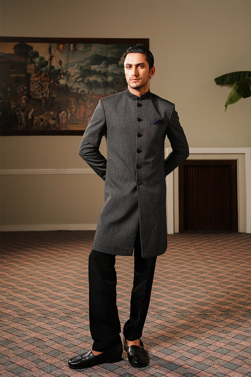 mens black sherwani for wedding