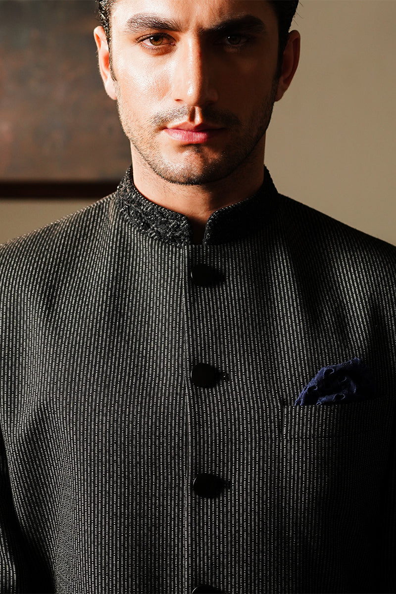 mens black sherwani for wedding