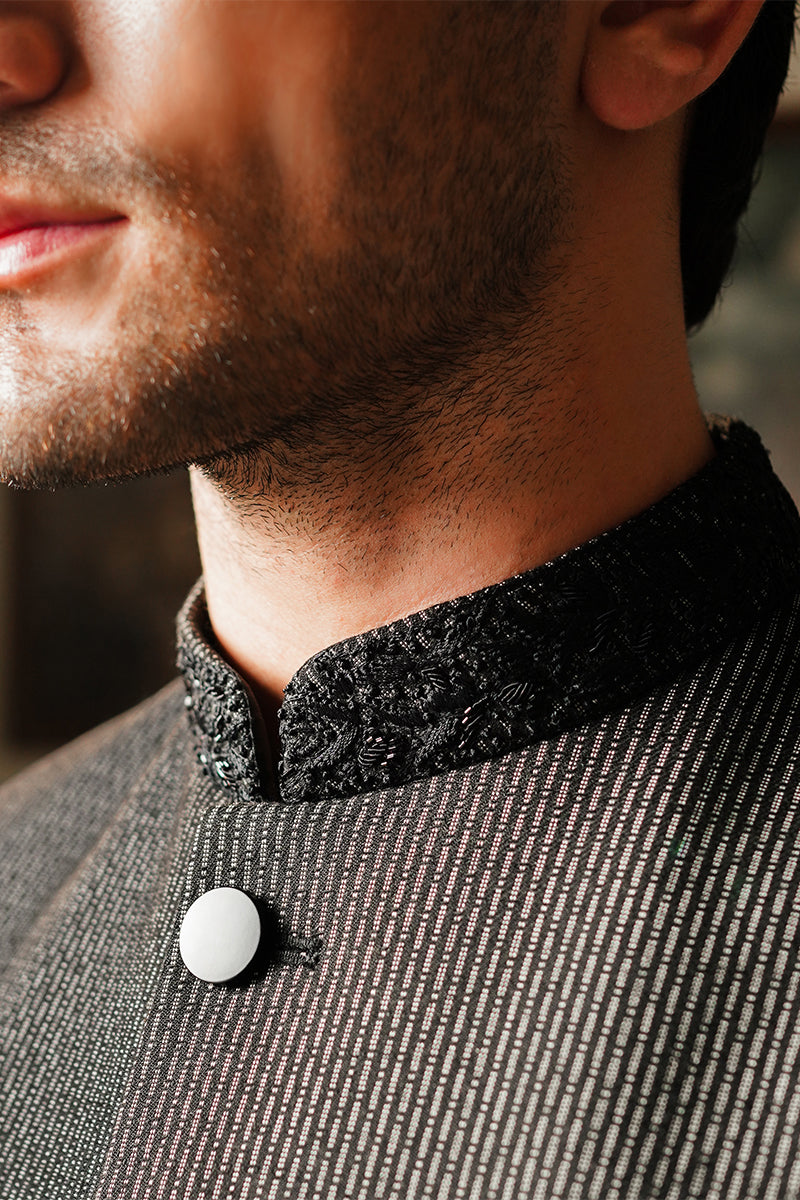 mens black sherwani for wedding