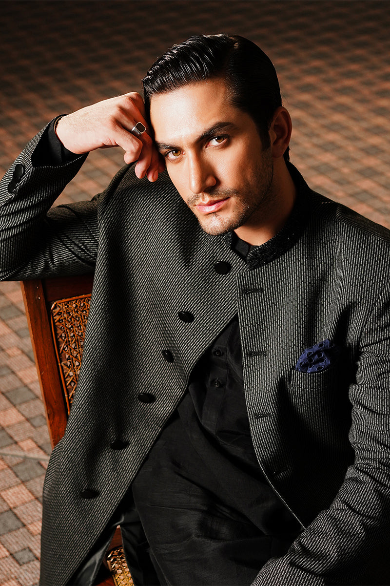 mens black sherwani for wedding